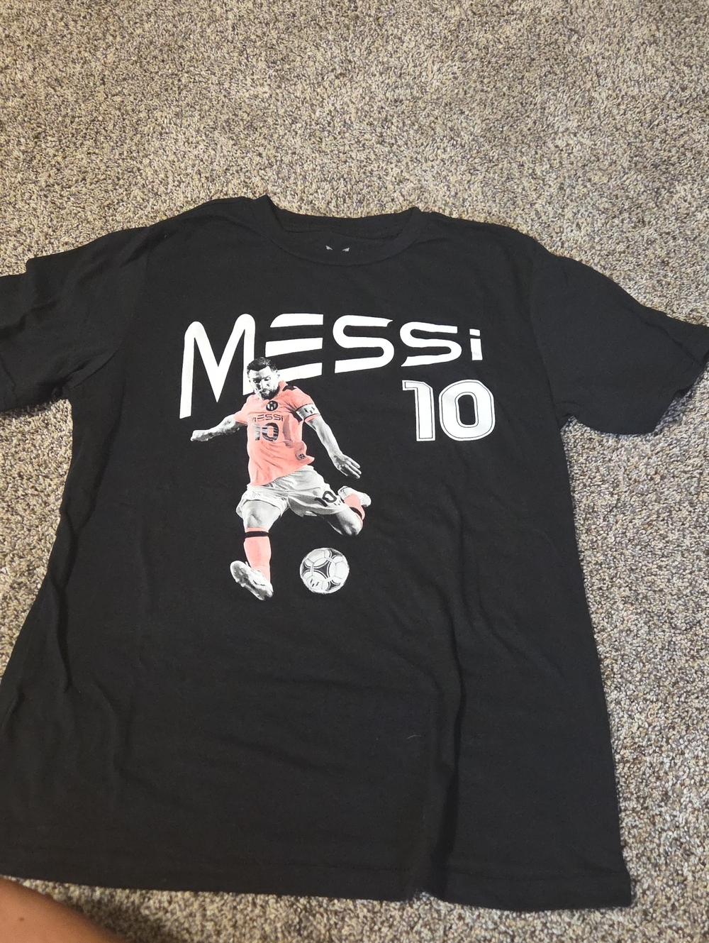 Messi #10 Black Graphic Soccer T-Shirt
